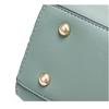 Small PU Leather Handbag Solid Color Adjustable Casual Tote Shoulder Strap Square Shoulder Bag Lady