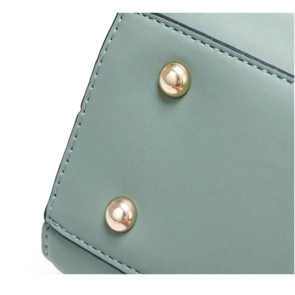 Small PU Leather Handbag Solid Color Adjustable Casual Tote Shoulder Strap Square Shoulder Bag Lady