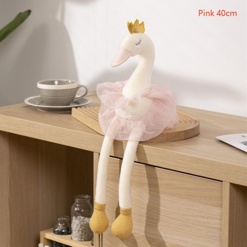 Cartoon Swan Plush Doll Cute Sweet Princess Crown Swan Plush Toy Stuffed Animal Doll Toys Lovely Soft Pillow Home Decoration