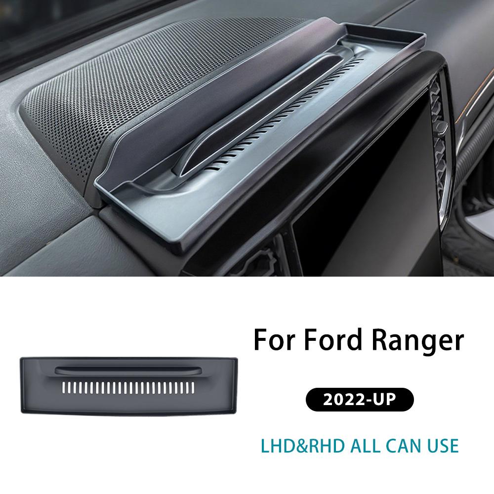 

Для Ford Ranger T9 2024 2025 Лоток для хранения на приборной панели Аксессуары для интерьера автомобиля Экран центральной консоли Задняя подушка для хранения tray black