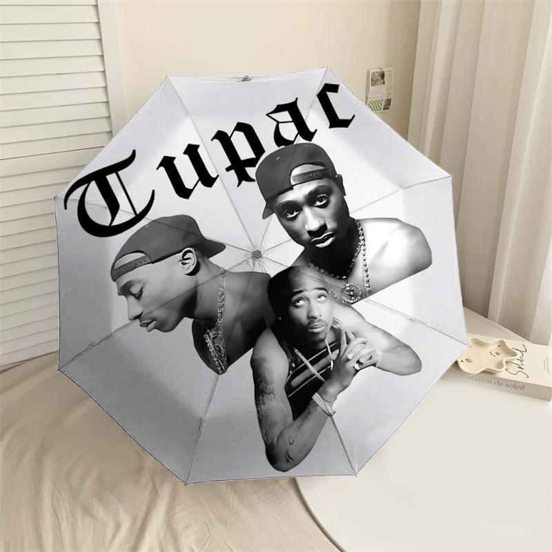 

1PC Tupac Shakur Umbrella-8-Rib Reinforced, Automatic Open, Lightweight & Durable, Cute Fashion Accessory for Outdoor-F2711