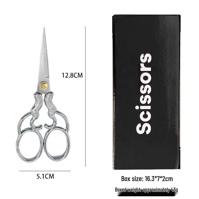 Vintage Small Scissors for Home, Student Art, Embroidery, Yarn, Office, Paper Cutting, and Tea Bag Trimming
