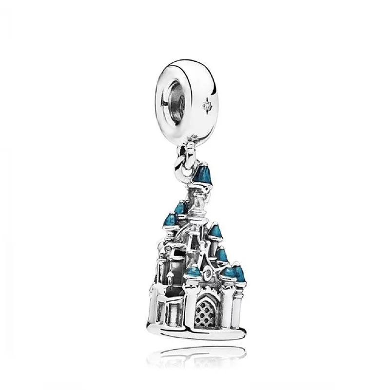 925 Silver Stitch Dumbo Mickey Snow White Charms Beads Fit Bracelet DIY Accessories Gifts