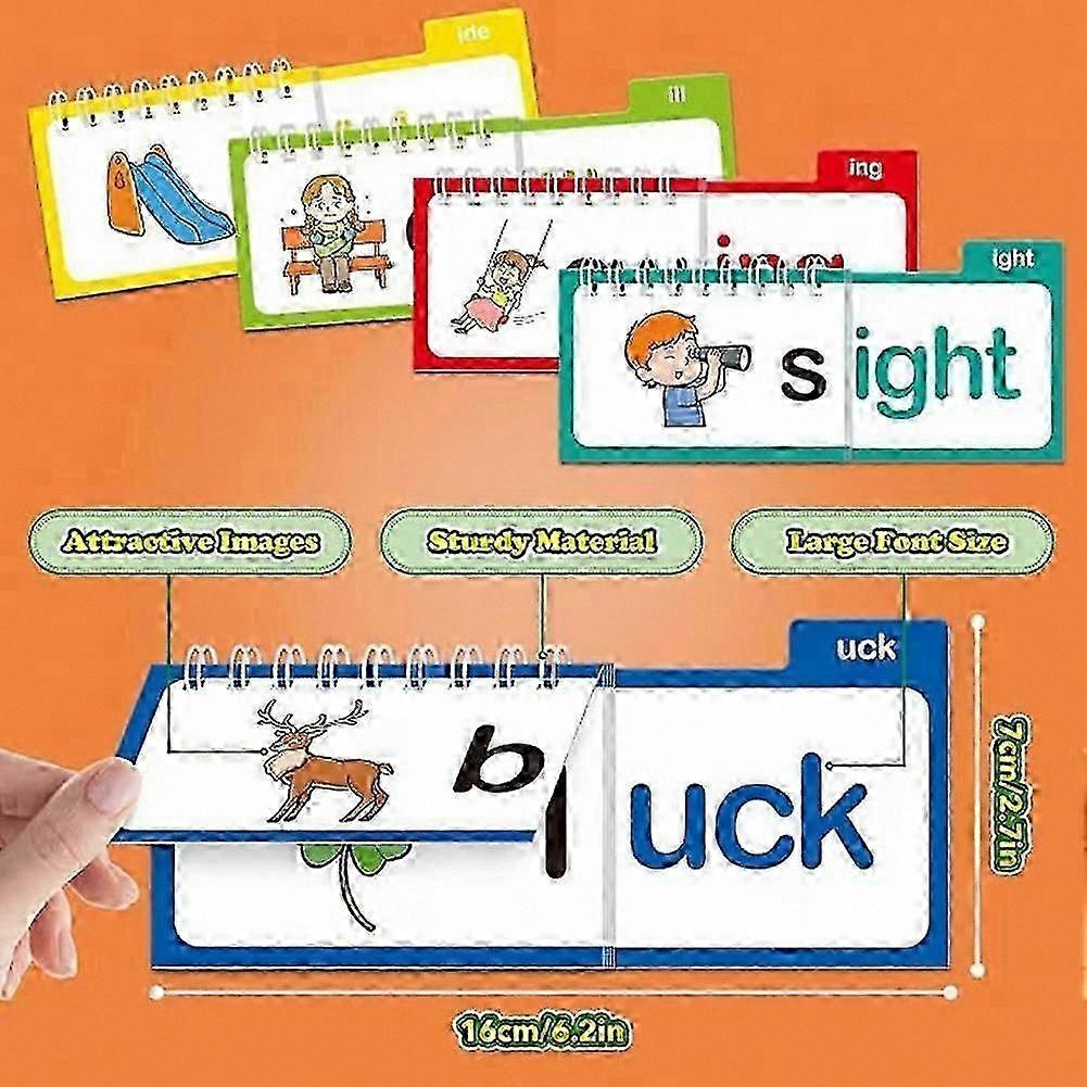 30 Read Rhyme Flip Books for Kids: Interactive Phonetic Learning Tool