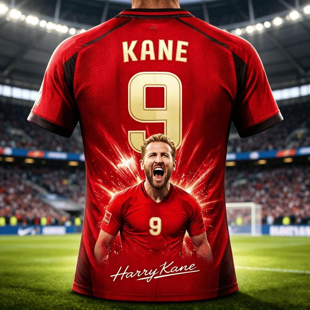 Harry Kane Estiva Abbigliamento per Bambini Stampato in 3D Maglia da Calcio T-shirt Asciugatura Rapida Traspirante Adatto per Indossare in Tutte le Stagioni