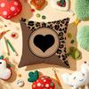 Fashion Leopard Print Cushion Cover Soft Short Plush DoubleSided Printing Home Decor Machine Washable Pillow Case Gift
