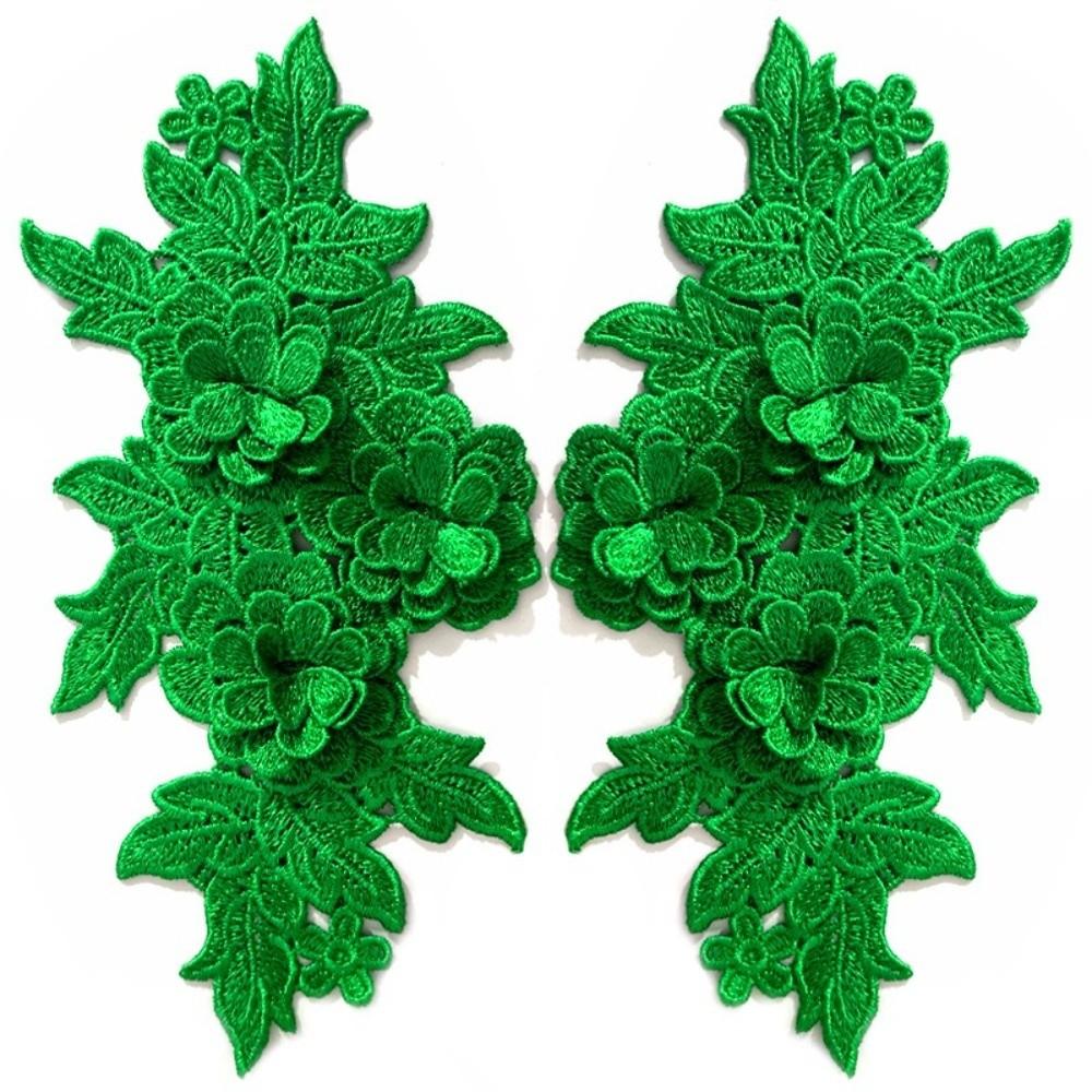 Heavy Lace Lace Applique Colorful Floral Embroidery Trim 3D Embroidered Patch  Clothing Sewing