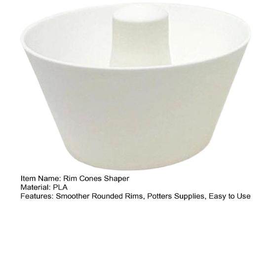 Pottery Rim Cone Shaper Smoother Rounded Rims Shaping Cone 3D Printed Ceramics Pottery Tools Potters Clay Artists Beginners Supplies