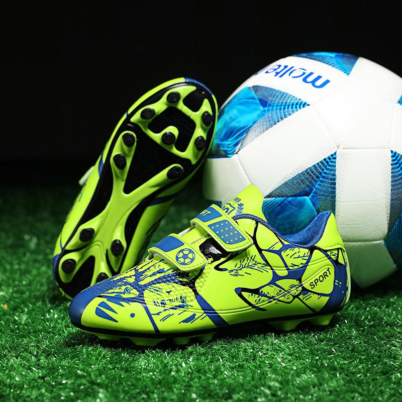 Children's Football Shoes Youth Nails Solid Double Magic Stick Football Shoes Training Children Football Boots