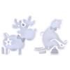 Puppy Wall Hanging Epoxy Mold Diy Keychain Pendant Wall Decoration Christmas Elk Ornament for Key Pendant Silicone Mold