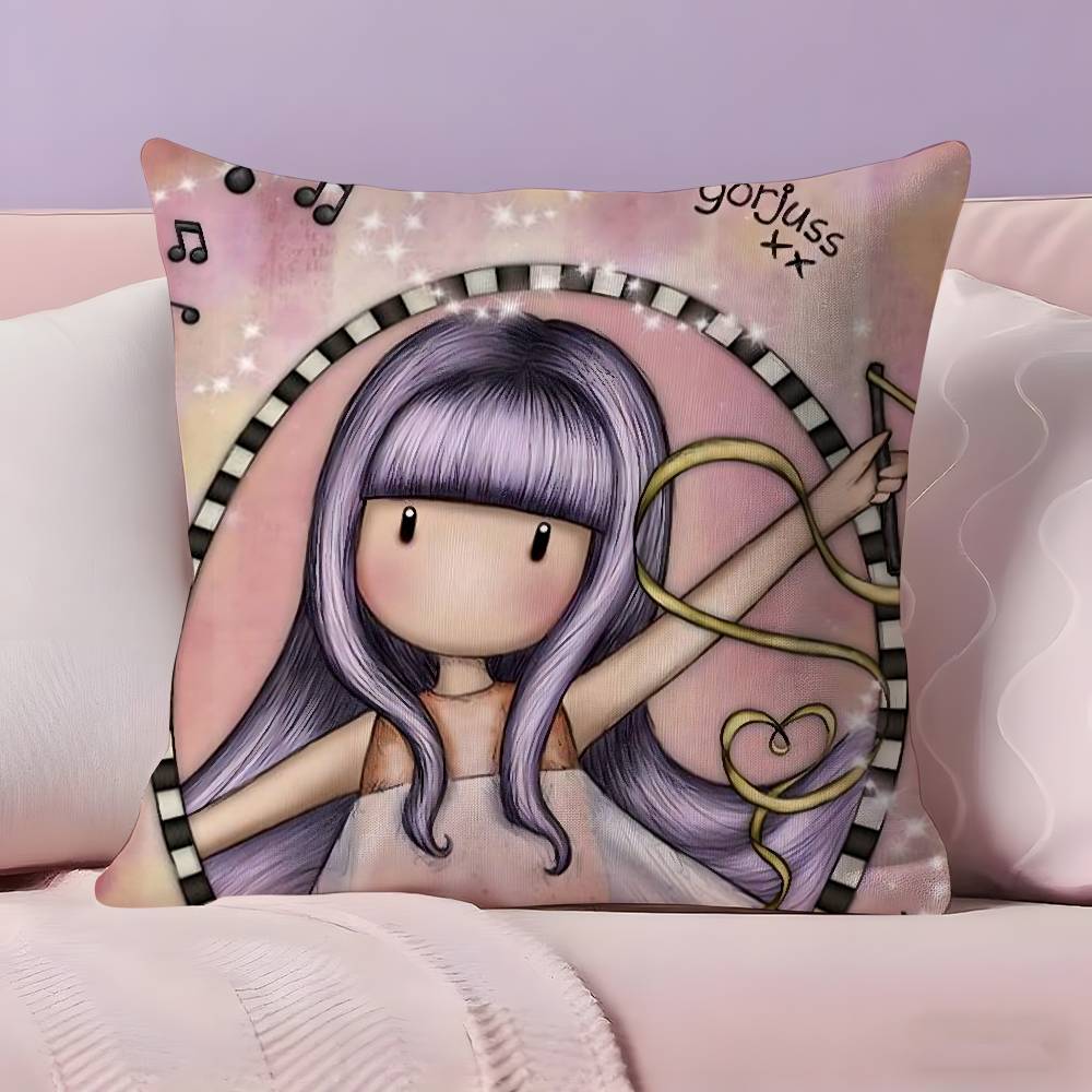 Cartoon S-Santoro Gorjuss Pillow Case Ultra Soft Skin Friendly Fabric Cloud Like Comfort & Concealed Zipper