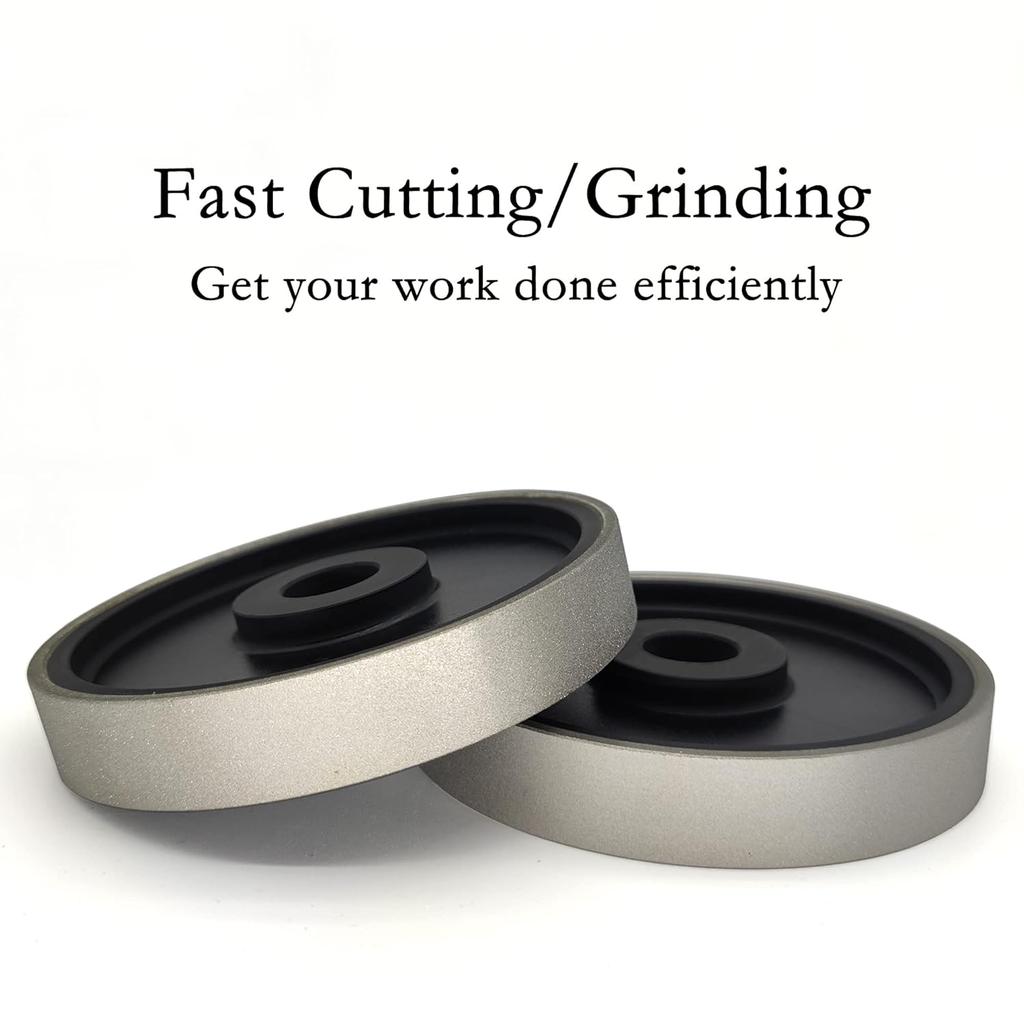 Diamond Lapidary Jewelry Grinding Wheel 6 Inch with 1 Inch Arbor Hole, Diamond Grinding Wheel for Gem, Marble, Granite, Glass, Ceramics, Cemented