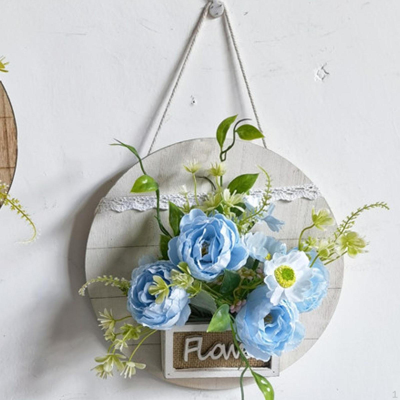 

Подвесной кашпо для настенного дисплея, деревянное крепление для цветочного контейнера, балкона и крыльца White