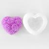3D Aromatherapy Candle Mold Heart Shape Rose Resin Mold New Plaster Mold  Home Decor
