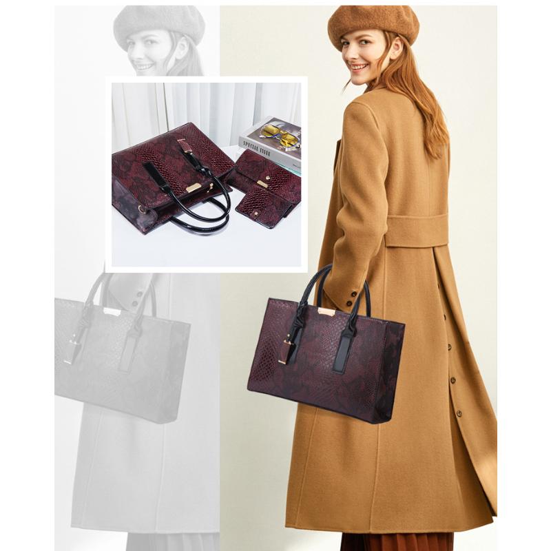 Vzor hadí kůže Dámská taška Módní trend Kabelka Šikmé Straddle Retro Velkokapacitní pouzdro