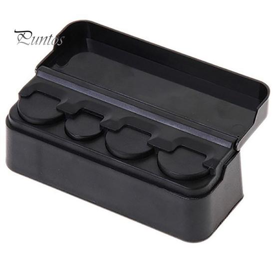 Coin Box Storage Simple Design Portable Plastic Black for Car