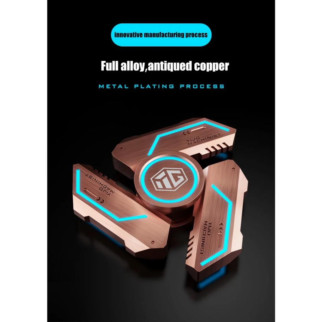 Fidget Spinner Alloy Luminous Light EDC Hand Gyroscope Stress Toys R188 Silent Bearing for Adults Male Kids Toys Birthday Gift