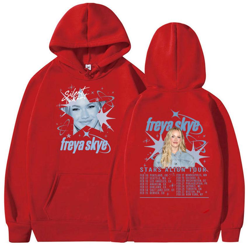 Freya Skye Stars Align Tour 2026 Print hoodie Wo Aesthetic Fashion Oversized Long sleeve Sweatshirts Fleece Streetwear