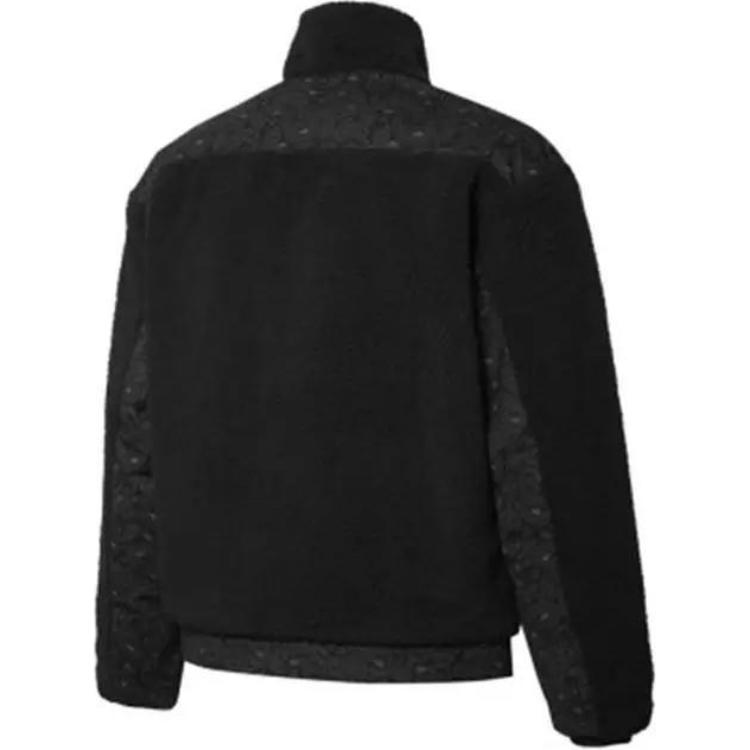Puma Spliced Letter Logo Print Fleece-Lined Warm Stand Collar Jacket Men Jacket Black 534976-01