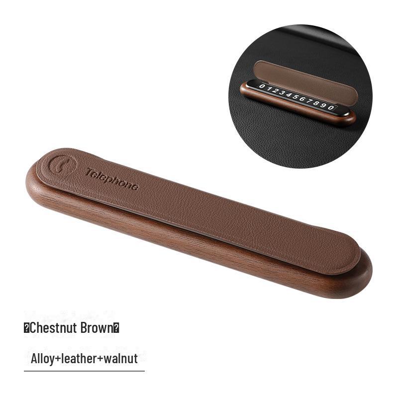 

Черный орех Временный парковочный номерной знак для автомобилей коричневый