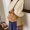 2025 new winter fashion trend versatile plush mobile phone bag simple and cute high-end shoulder messenger bag