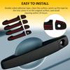 OCPTY 4PCS Door Handle Covers for 2012-2017 for Toyota Camry Exterior Driver Side & Passenger Side Car Door Handle Covers Trim Kit Black