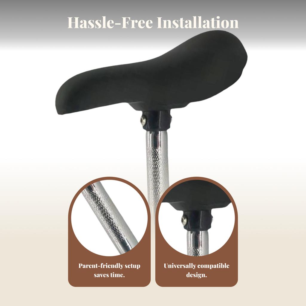 Kids Bike Saddle Cycling Seat Cushion High Performance Easy to Use, Include Seatpost, Comfortable