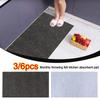 3/6Pcs Non-Slip Disposable Kitchen Floor Mat Wear-resistant Oil Proof Kitchen Rug Non Washable Thick Absorbent Door Mats