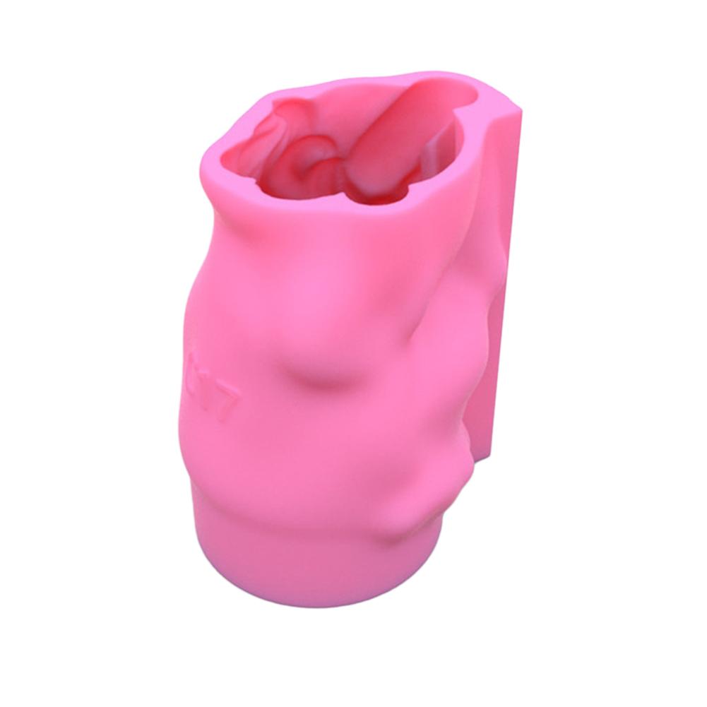 Silicone Flower Pot Mould Non-Toxic Cute Girl Plaster Candle Mould Tasteless Soft  for Abstract Architectural Decorations