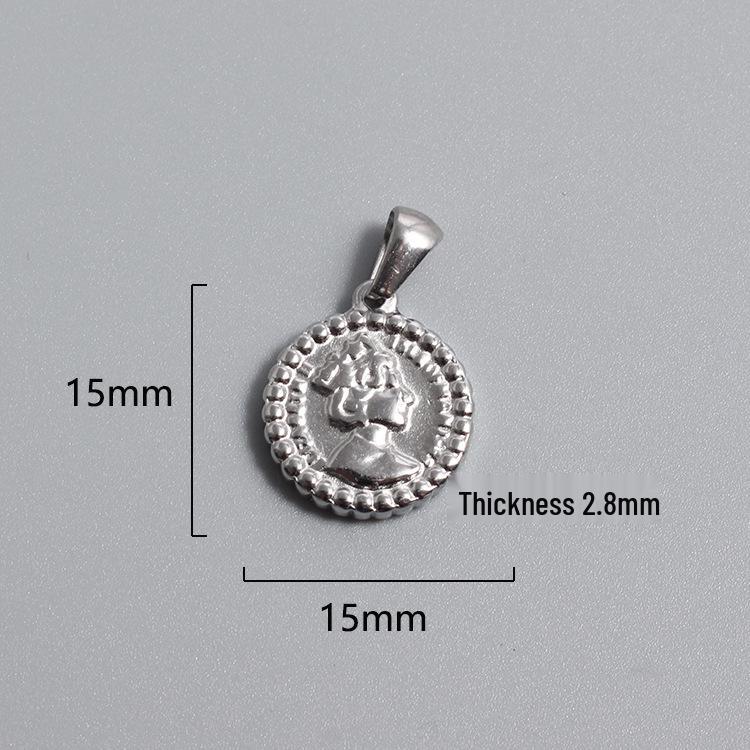 Retro Titanium Steel Cross Necklace Pendant - Stainless Steel DIY Jewelry Accessory, Fade-Resistant