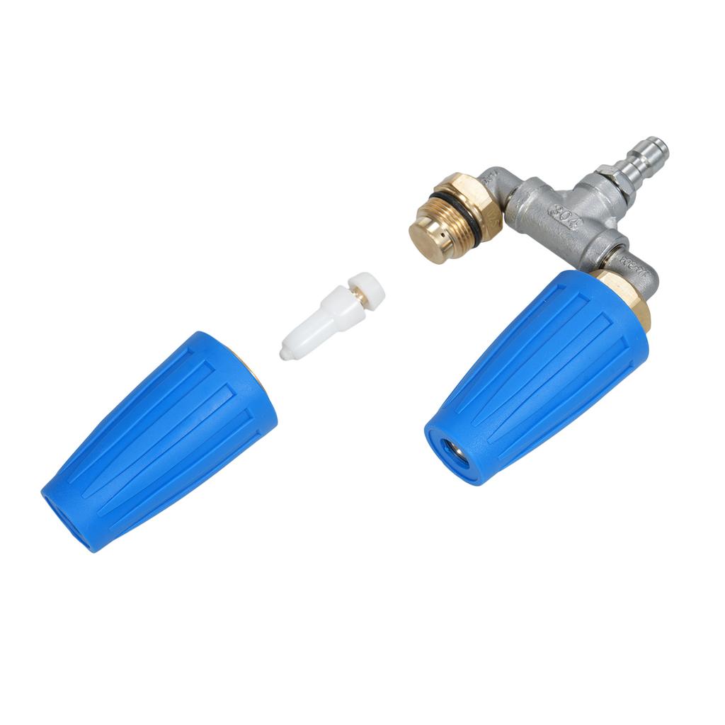 Lavadora de Alta Pressão Bico, 360 graus Rotativo Duplo Bico com 1Celsius4 Conector Rápido 2.0 Orifício 4-6 GPM 4000 PSI