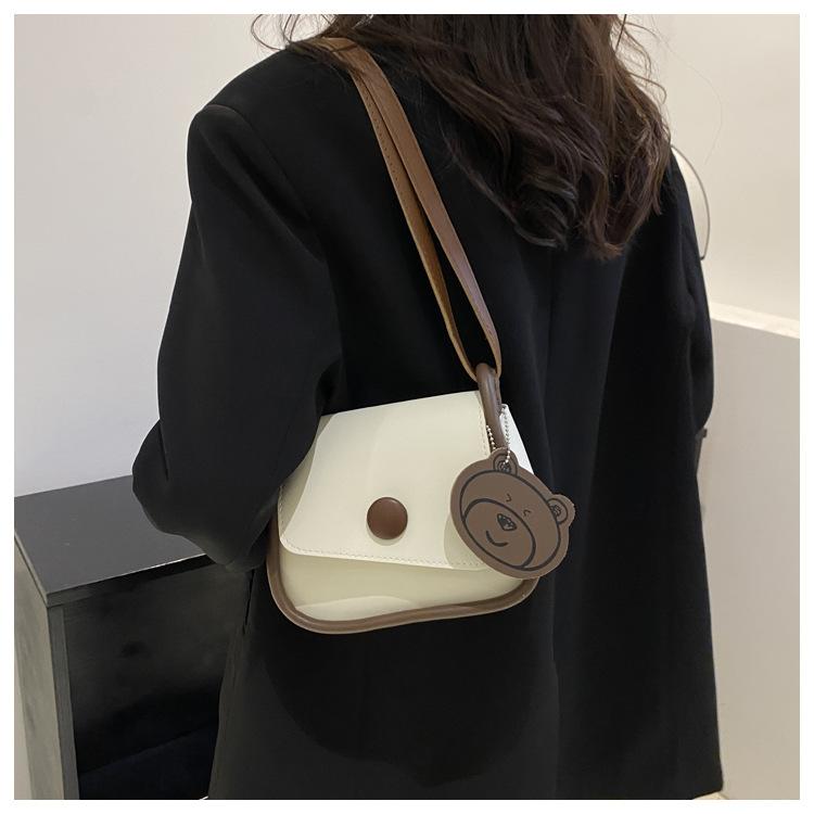 Popularna jednokolorowa torba retro, nowy trend, modna, jedno ramię, prosta torba kurierska, swobodna torba na siodło, damska torba