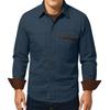 Men's Relaxed-Fit Casual Workwear Long-Sleeve Jacket Shirt