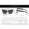 Hip-hop Large Frame Cat-eye Sunglasses Women Personality Diamond-studded Fashion INS Style Beach Travel UV Resistant Glasses