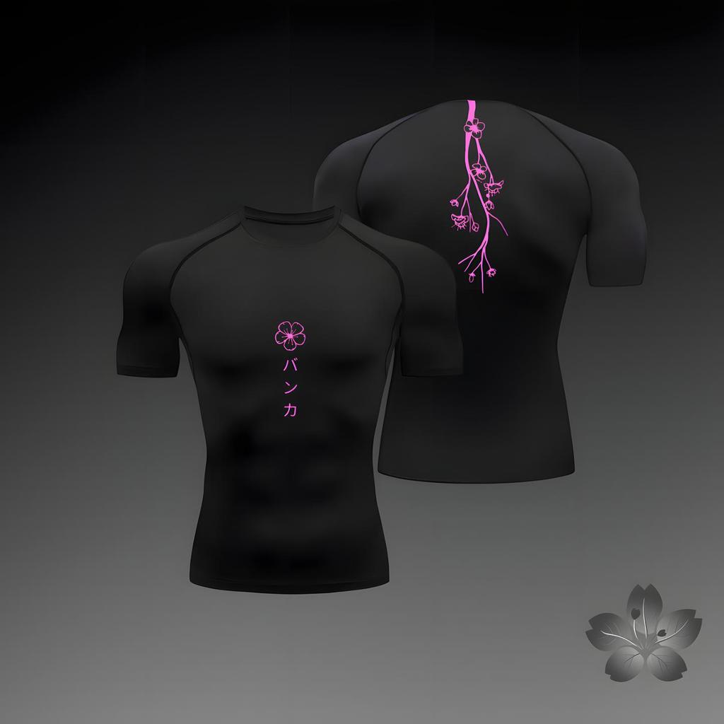 2026 Anime Graphic Compression Shirts for Men Athletic Quick Dry Tshirts Tees Tops Gym Workout Undershirts Short Sleeve Rash Guard
