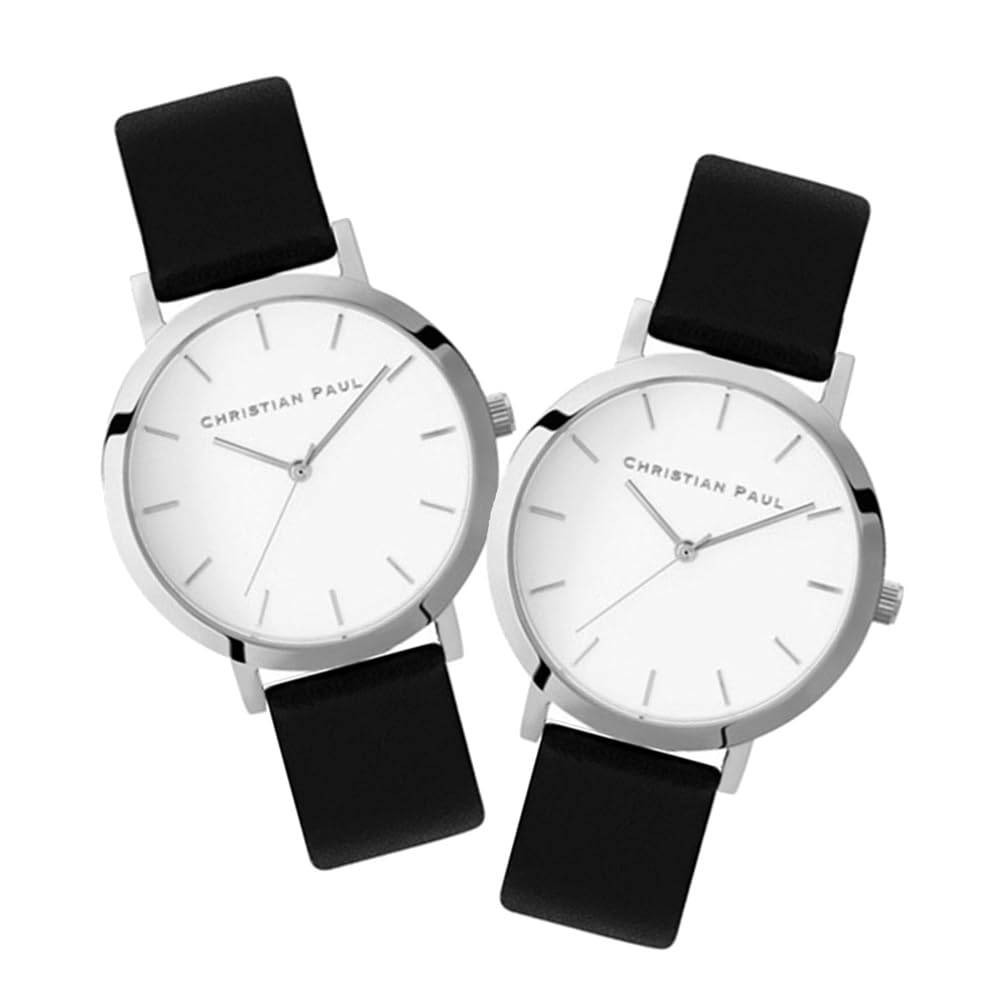 

Watch Pair Watch Storage Box Row Collection Чорний шкіряний шкіряний ремінь [Christian Paul] Чоловічі жіночі RL04BKSV-pea [] [Елемент] чорний