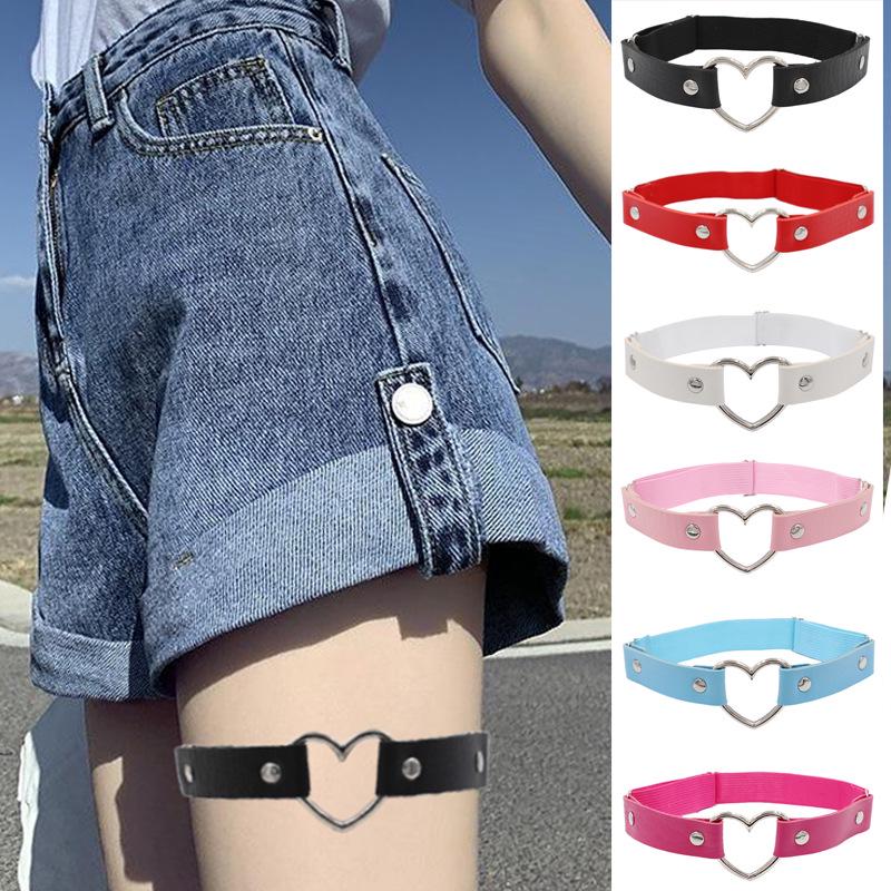 

Zippe Love Heart панк уличная танцевальная кожаная цепочка для чулок One Size чёрный
