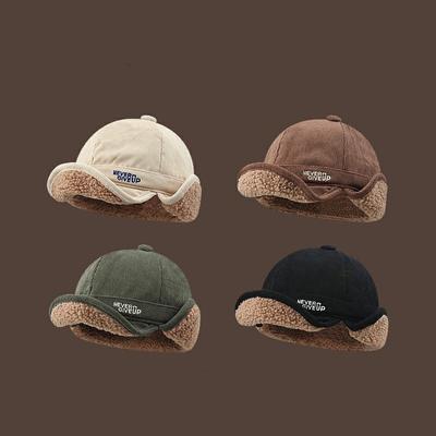 Lamb Wool Thickened Duckbill Bomber Hat Men Women Autumn and Winter Outdoor Cycling Warm Flying Caps Unisex  Hats