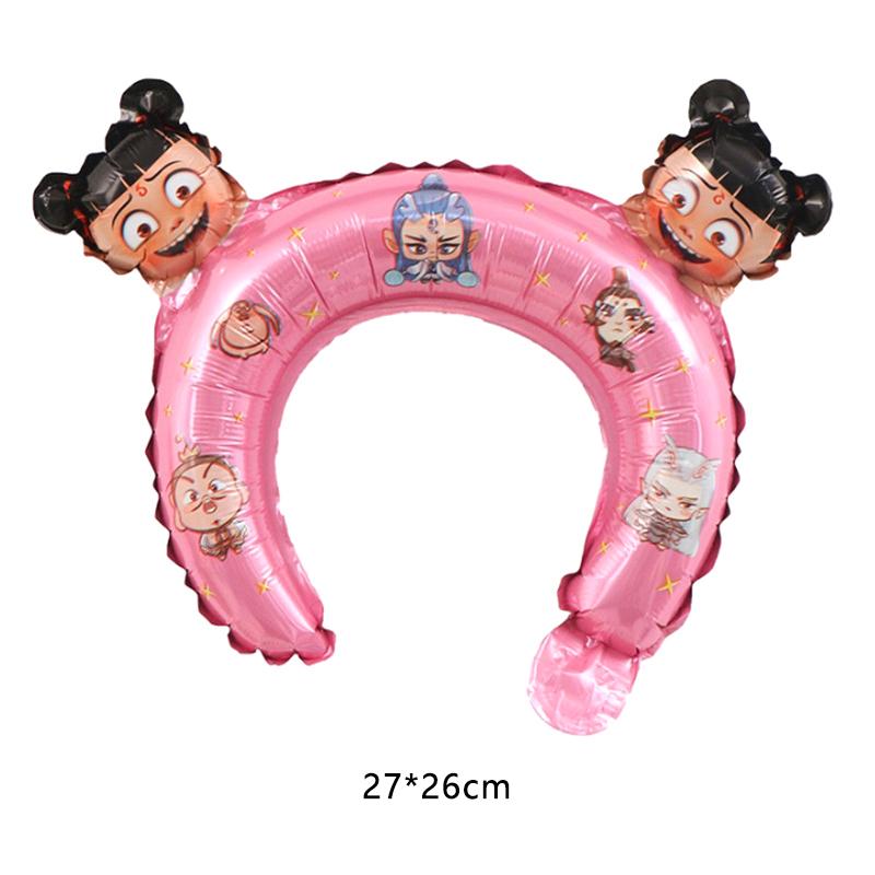 

5Pcs Nezha-Shaped Head Accessories, Blue And Pink Nezha-Shaped Headbands A3