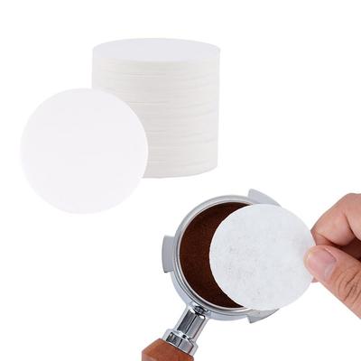 Watchget Kaffeepapierfilter, rund, Espresso-Pack-Sieb, Ersatzpapier, 51 mm, Einweg-Kaffee-Espressomaschine, kompatibel mit Moka Pot, 100 Blatt