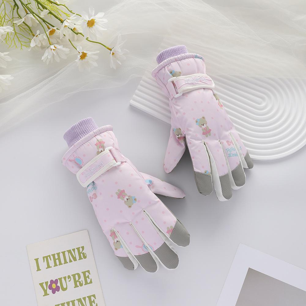 Ski Gloves for Women In Winter Plus Velvet Outdoor Cycling Mountaineering Thickened Waterproof Windproof Cold Warm Gloves