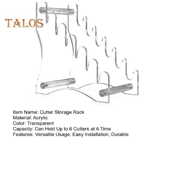 Cutter Storage Rack Acrylic Cutlery Holder Transparent Universal Cutter Display Stand Counter-top Organizer for Kitchen Restaurant