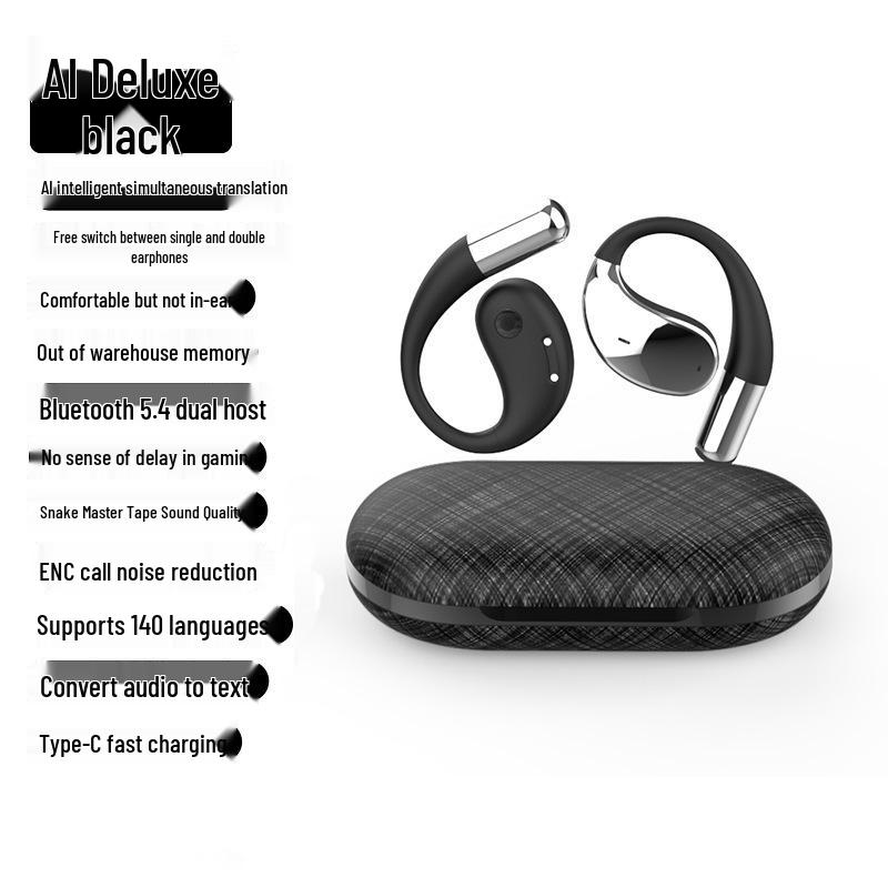 BH32 Wireless Dual-Ear Sports TWS Earphones with AI Translation and Touch Control, Bluetooth 5.4, Digital Display