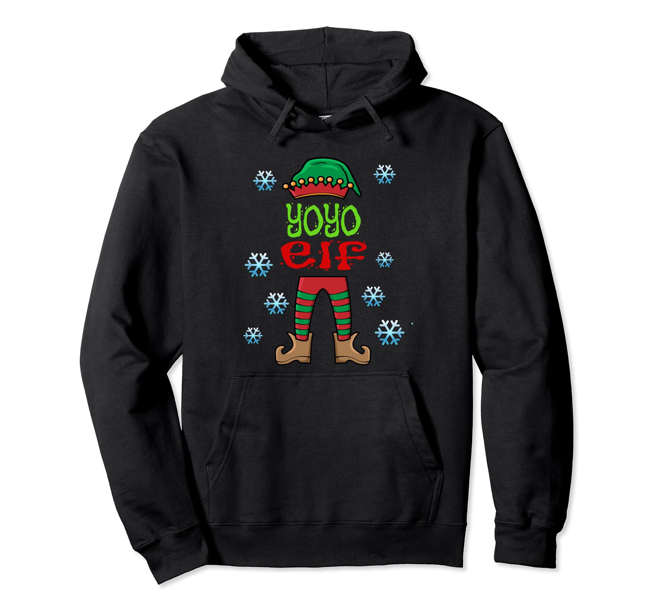 

Funny Yoyoers Lazy Christmas Costume Elf Hoodie Yo-Yo чёрный