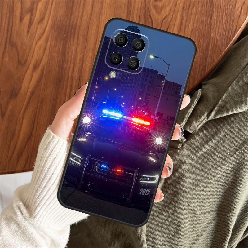 Police Cars Light At Night Case For Samsung Galaxy M14 M34 M54 M12 M32 M52 M15 M11 M13 M06 M16 M36 M56 M31 M53 M35 M55