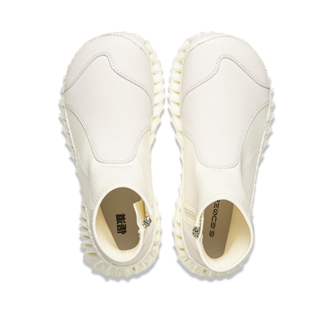 Li Ning Cushioning, Wear Resistant High top Casual Shoes Unisex Ivory AZGW315-1