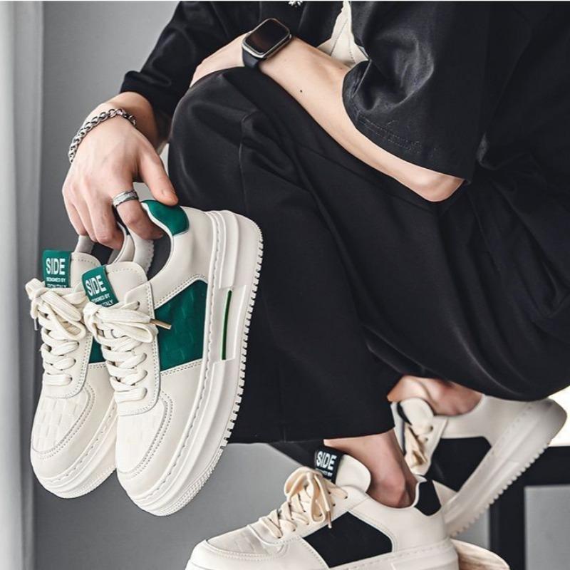 Men's Shoes, Breathable, Thick Soled Sports Shoes for Male Students, Casual Shoes, Board Shoes