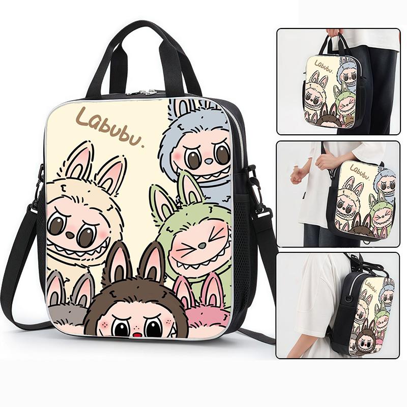 15 stylů LABUBU Školní taška Crossbody taška Batoh Nákupní taška Kreslená Roztomilá Velkokapacitní Studentská Doučovací taška Taška pro základní školu