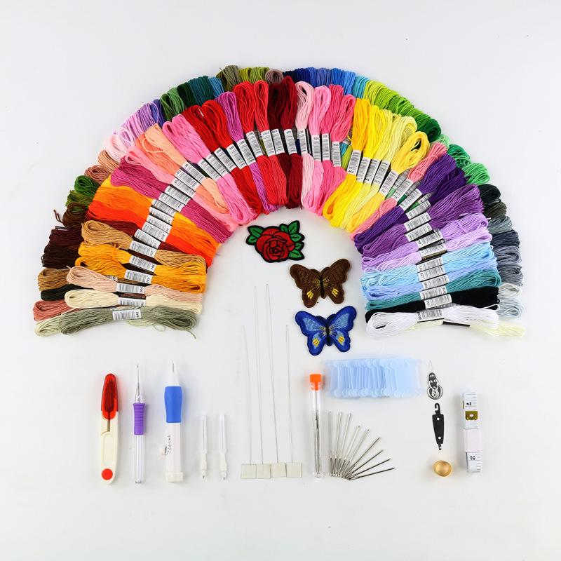 Punch Needle Embroidery Set: Large Needles & Thickened Thread Tools