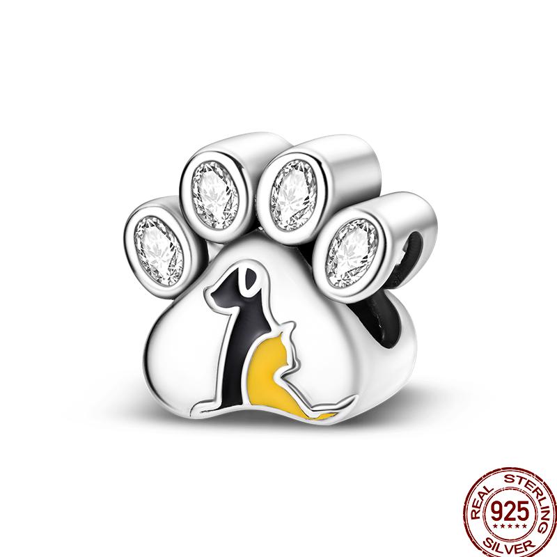 100% Copper Cute Pet Animal Owl Cute Puppy Pink Kitten Charm Beads Suitable For 3Mm Original Bracelet Diy